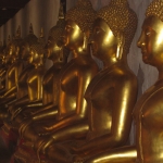 Buddhas in a row in Phitsanulok / Thailand